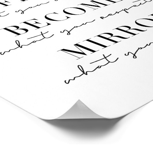 Poster Attirer Ce Que Vous Attendez, Refléter Ce Que Vous (Coin)