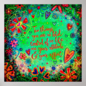 Poster Attitude amusante et Citation d'effort Inspiribili (Devant)