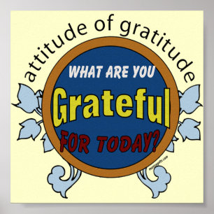Poster Attitude d'affiche de gratitude