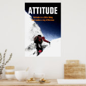 Poster Attitude de l'alpinisme en montagne Motivation (Cuisine)