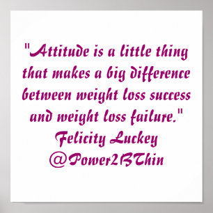 Poster Attitude de perte de poids