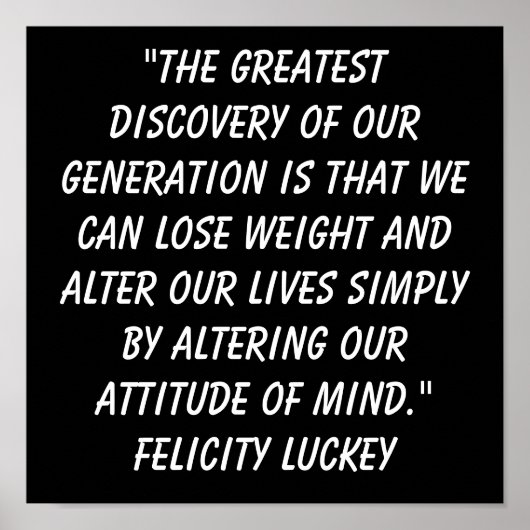 Poster Attitude de perte de poids 1 (Devant)