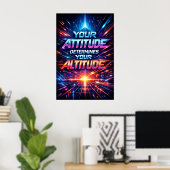 Poster Attitude détermine l'altitude - Art de typographie (Bureau à domicile)
