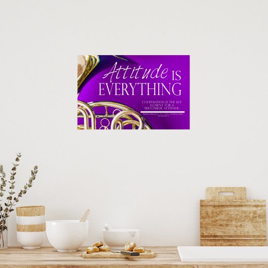 Poster Attitude is Everything - Music Citation (Cuisine)