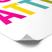 Poster Attitude positif en couleurs vives (Coin)