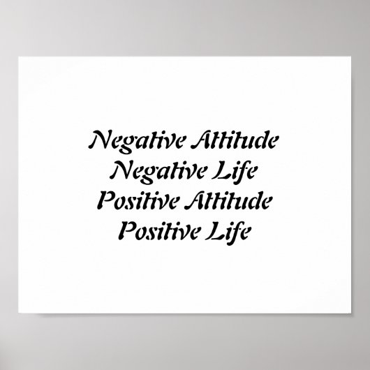 Poster Attitude positive (Devant)