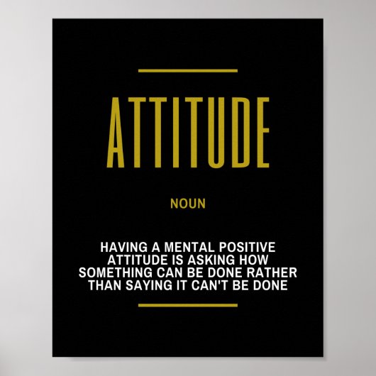 Poster Attitude positive Citation inspirante (Devant)