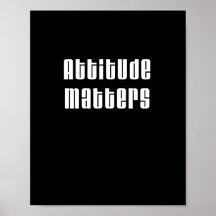 Poster Attitude S Bold Typographie Design Sticker
