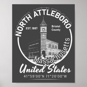 POSTER ATTLEBORO NORD - MASSACHUSETTS