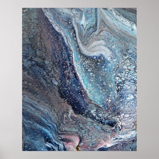 Poster Attraction naturelle 1 Flux bleu Art Abstrait Impr (Devant)