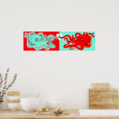 Poster Attraction octopique (Cuisine)