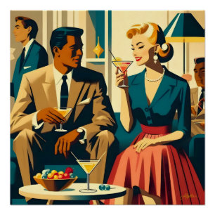 Poster Attraction Partagée pour les Couples de Fête de Co