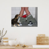 Poster Attrapé avec mon pantalon à nouveau, mignon chien  (Cuisine)