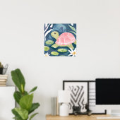 Poster Attrape-moi si tu peux la tortue (Bureau à domicile)