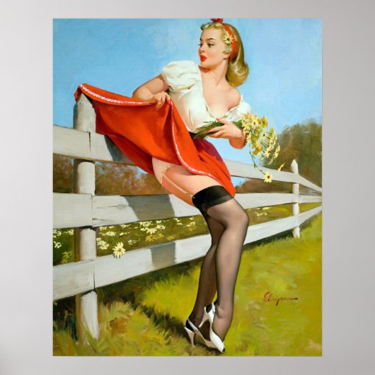 Poster Attrapé sur la pointe de clôture (Devant)