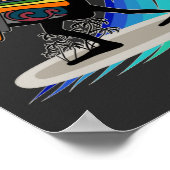 Poster Attrape une vague, Huehue ! Stone Surfer prend le (Coin)