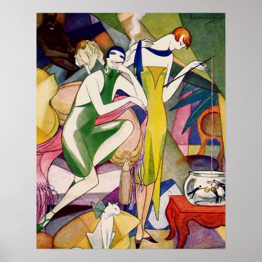 Poster Attraper des poissons rouges (Devant)