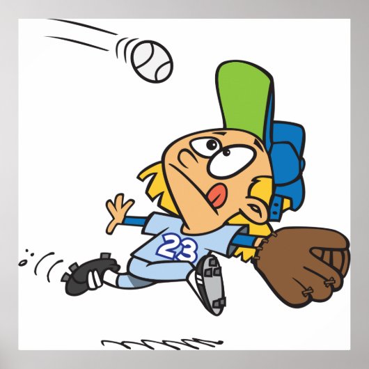 Poster Attraper Un Baseball (Devant)