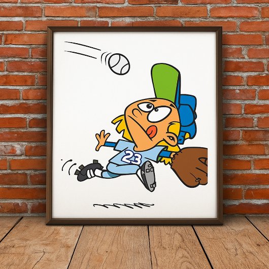 Poster Attraper Un Baseball