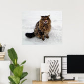 Poster Attraper un flocon de neige (Bureau à domicile)