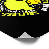 Poster Attrapeuse de softball pour filles, super pour les (Coin)