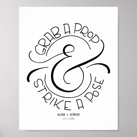 Poster Attrapez un accessoire et frappez une pose - Photo (Devant)