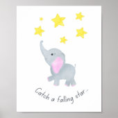 Poster Attrapez une étoile en déclin Élephant Nourriture  (Devant)