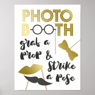 Poster Attrapez une poignée Charming Faux Gold Photo Boot
