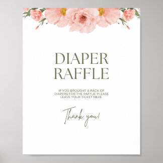 Poster au Baby shower Floral Poster au chapeau de