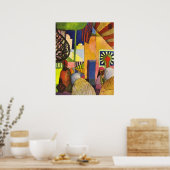 Poster Au bazar par August Macke (Cuisine)