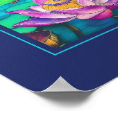 Poster au calme - Belle scène rose Lotus Flower (Coin)