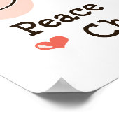 Poster au chocolat Peace Love (Coin)