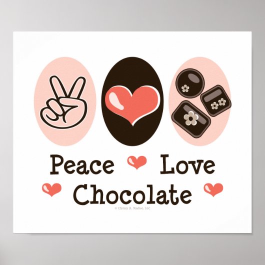 Poster au chocolat Peace Love (Devant)