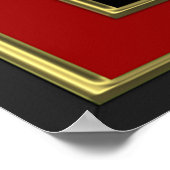 Poster Au commencement Dieu créa Genèse Rouge (Coin)