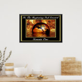 Poster Au commencement Dieu créa Genèse Un Feu Bl (Cuisine)