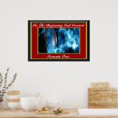 Poster Au commencement Dieu créa Genèse Un Rouge (Cuisine)