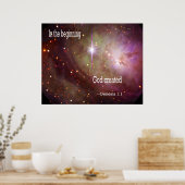 Poster Au commencement Dieu créé (Cuisine)