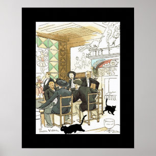 Poster Au Conversation Noir ~ Au Chat Noir ~ Pierre Vidal