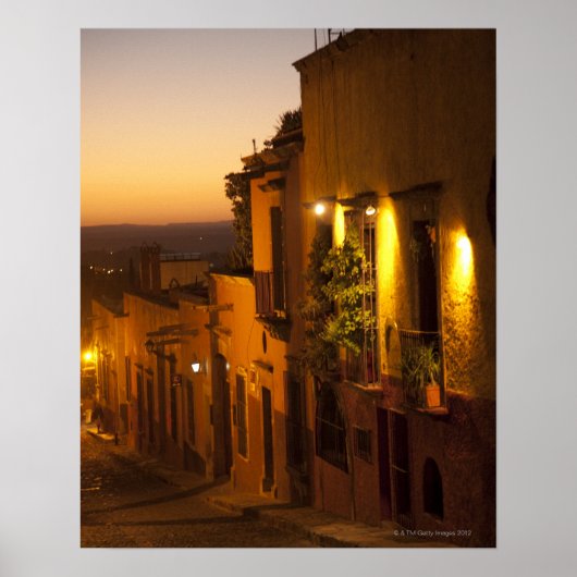 Poster Au coucher du soleil. (Devant)