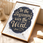 Poster Au début était le mot : Jean 1:1