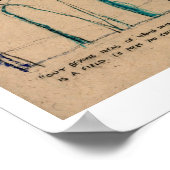 Poster Au-delà des idées de mauvaises actions ~ Rumi. (Coin)