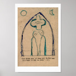 Poster Au-delà des idées de mauvaises actions ~ Rumi.