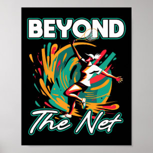 Poster Au-Delà Du Net Joueur Badminton Leisurewe Athlétiq
