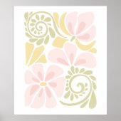 Poster au design floral moderne. (Devant)