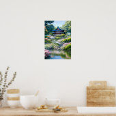 Poster Au-dessus dans le jardin japonais (Cuisine)