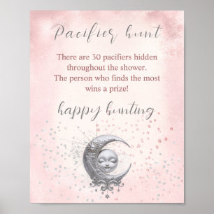 Poster Au-Dessus De La Lune Baby shower Pacifique Jeu de 