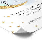 Poster Au-dessus de la lune Bleu Conseils parentaux Baby (Coin)