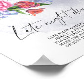 Poster Au-dessus de la lune Fleurs de nuit Late couche je (Coin)