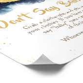 Poster Au-dessus de la lune Gold Stars Blue Ne pas dire b (Coin)