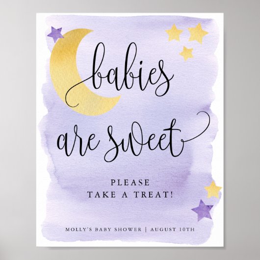 Poster Au-dessus de la lune Les bébés pourpres sont doux (Devant)